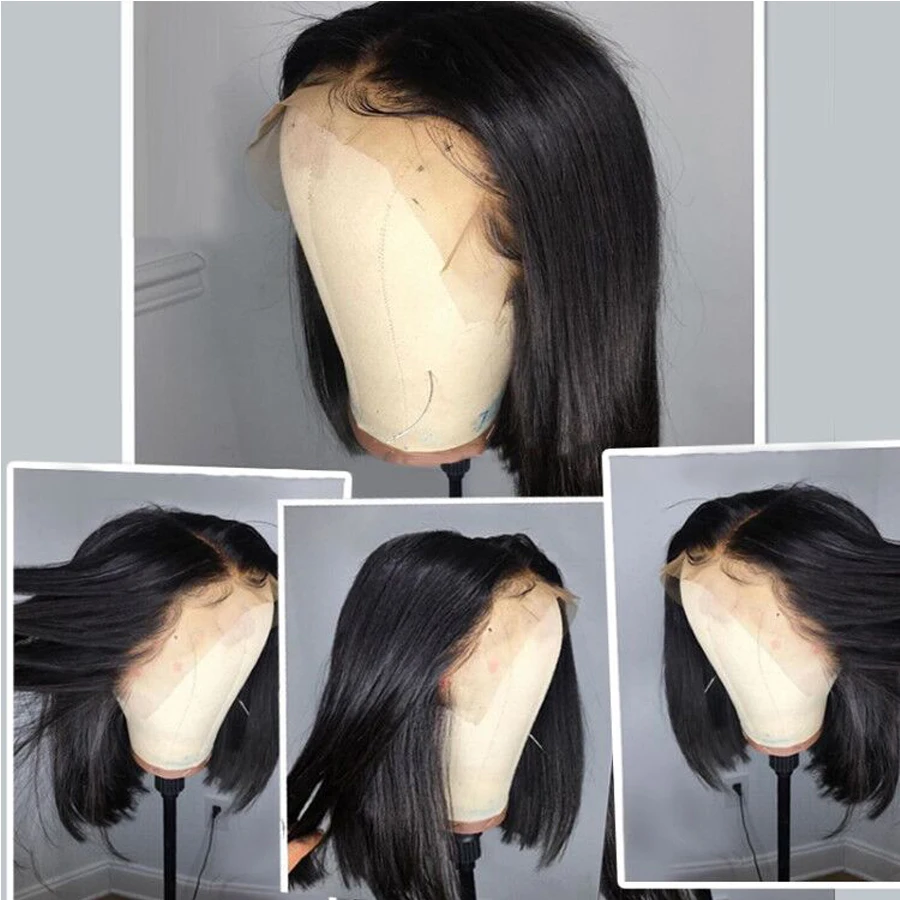 Virgo-Short-Blunt-Cut-Bob-Wig-Straight-Lace-Front-Human-Hair-Wigs-For-Black-Women-Pre
