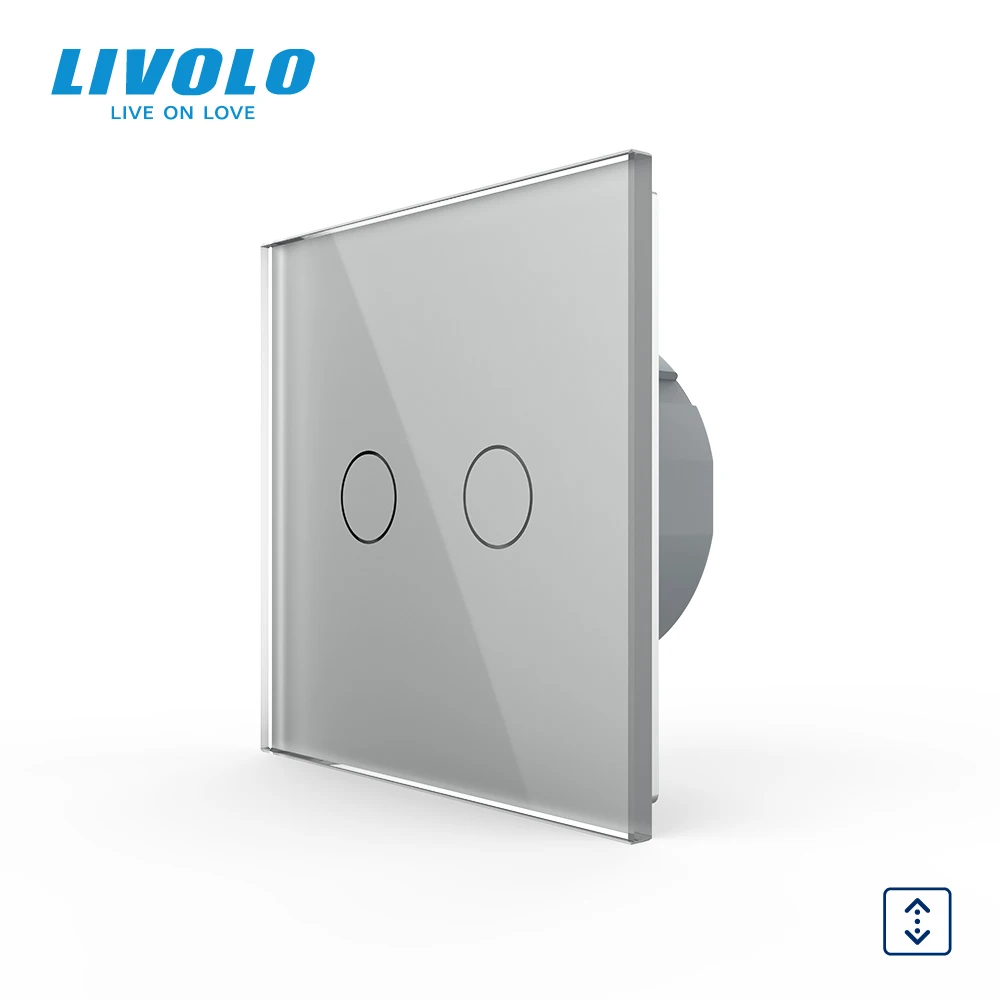 Livolo Роскошные 7 украшенные разноцветными кристаллами Стекло Панель ЕС