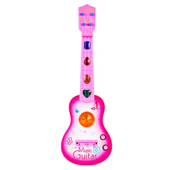 

Simulation Cute 4 String Mini Musical Instruments Educational Toy 908B - Light Button Color Random