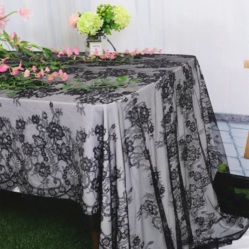 Новая Цветочная кружевная вышитая скатерть белая прямоугольная Декоративная скатерть Ретро кружевная скатерть для стола декор для свадебной вечеринки