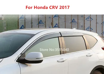 

4PCS Car Styling Door Window Wind Visor Moulding Awnings Shield Rain Sun Wind Guard Vent Shade For Honda CR-V 2002-2017