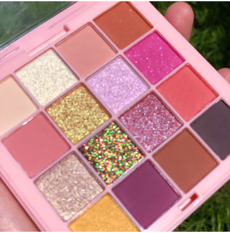 16 Color Nude Shining Eyeshadow Palette Waterproof Smoky Eye Shadow Pallete Shimmer Matte Glitter Powder Cosmetic Makeup Palette