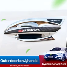 

For Hyundai Sonata 2020 Frame Door Handle Cover Trim Bowl Car Decoration Accessories