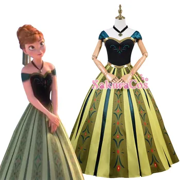 

Anime Anna Princess Halloween Party Dress Lovely Uniform Delicate Outfit Cosplay Costume Women Halloween Free Shipping New 2019