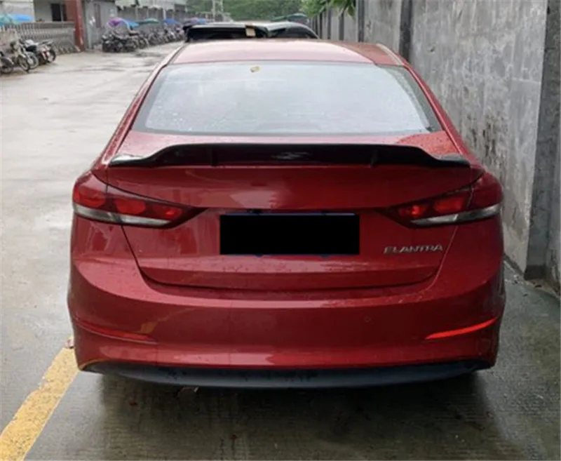Для hyundai Elantra спойлер 17 высококачественный спойлер из углеволокна заднее крыло автомобиля праймер цвет задний багажник Хвост СПОРТ