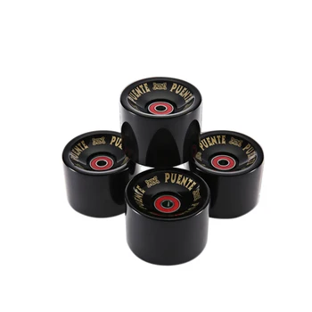 

PUENTE 4Pcs/Set Cruiser Skateboard PU Wheels Long Board Cruiser Wheels with ABEC-9 Bearings