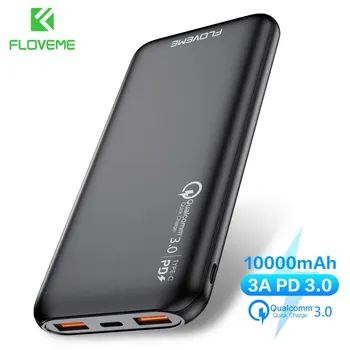 

FLOVEME Power Bank QC3.0 10000mAh 3.0 Quick Charge For iPhone 11 Xiaomi Mi Powerbank 10000mAh PD Powerbank External Battery