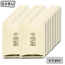 20 шт Анти Rfid Блокировка Анти Rfid держатель для карт NFC Блокировка ридер замок Id банк держатель для карт бизнес Bancaire защита ID Чехол