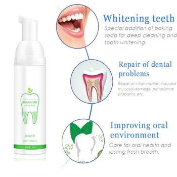 

Hot Sell 60ml Liquid Foaming Toothpaste for 360 Sonic Electric Toothbrush Teeth Whitening Fresh Shining Tooth Cleaner Oral Tool