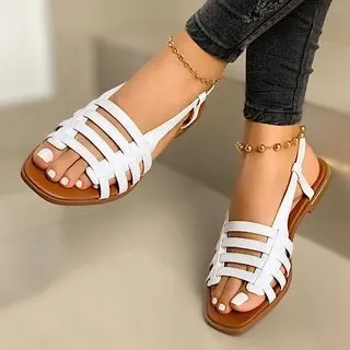 

Women Sandals Summer 2020 femmes sandales Shoes Woman Peep-toe Wedge Comfortable Sandals Slip-on Flat Sandals Female Sandalias