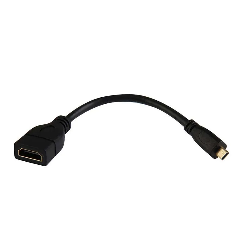 Micro HDMI Мужской к HDMI Женский Кабель-адаптер позолоченный Соединительный шнур конвертера