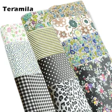 Teramila 9 шт. 50 см X 50 см швейная печатная ткань для рукоделия куклы Telas лоскутное Algodon ткань хлопок ткань ручной работы