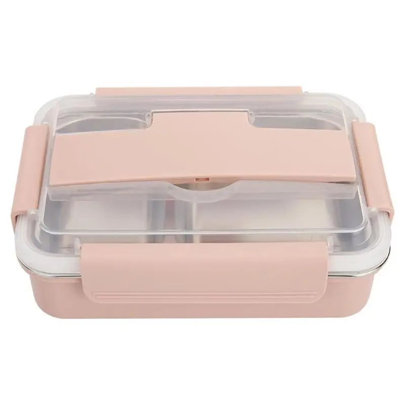 Разделенные сетки Ланч-бокс из нержавеющей стали Bento box утолщение пищевой контейнер