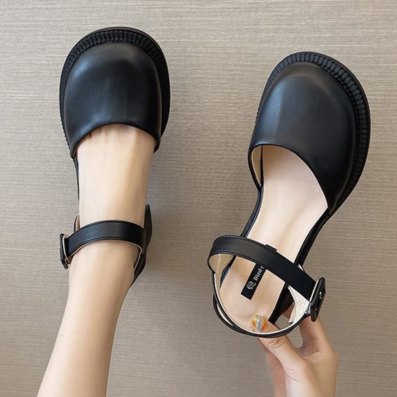 

Lolita Shoes Patent Leather Mary Janes Shoes Round Toe New Women Platform Shoes Buckle Girls Thick Sole Students Uniform Jk