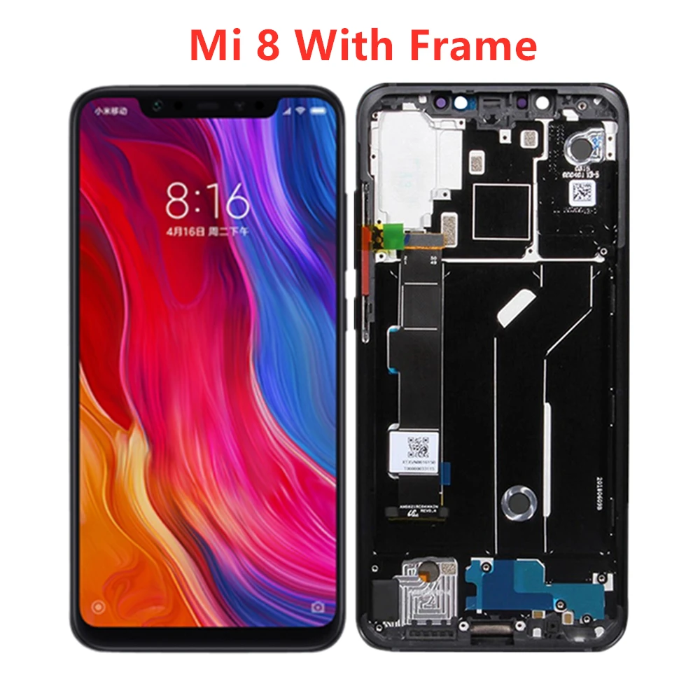 6,2" ЖК-дисплей для Xiaomi Mi 8 Дисплей lcd кодирующий преобразователь сенсорного экрана в сборе запасные части для Xiaomi Mi 8 SE ЖК-дисплей
