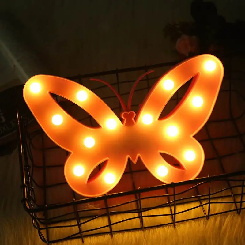 Butterfly Прекрасный облако звезда Луна светодиодный 3D свет ночник детский подарок игрушка для детей детская спальня толлет лампа украшение освещение в помещении - Цвет: Butterfly