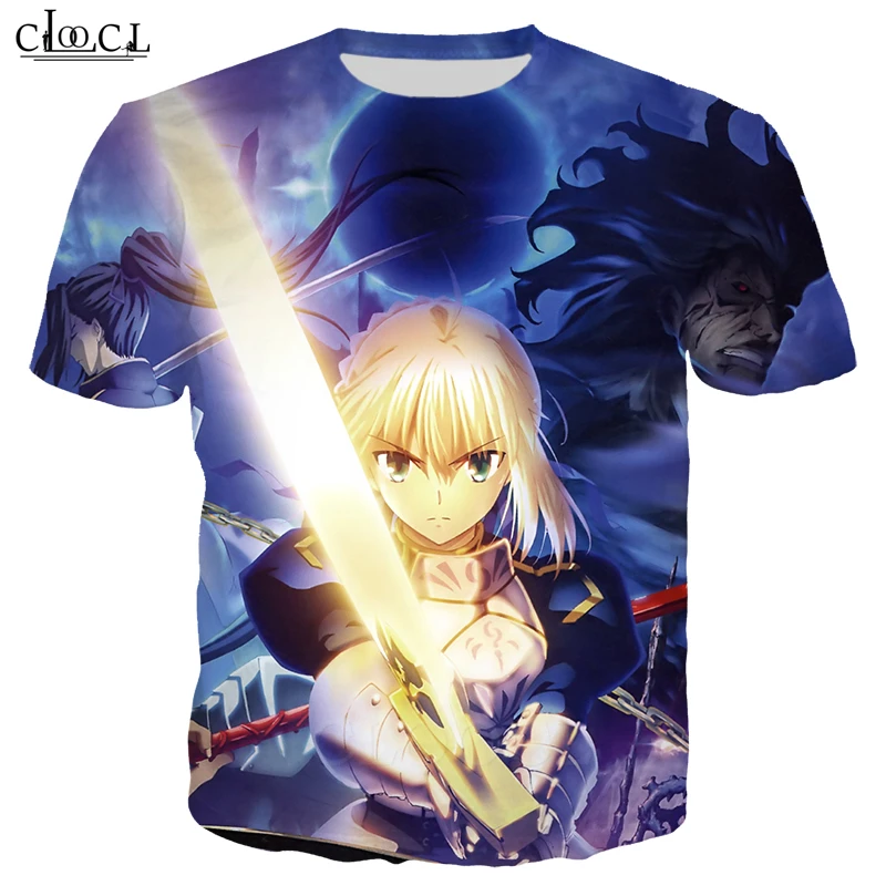 Футболка Мужская/Женская с 3D принтом из аниме Fate Stay Night Классическая Повседневная