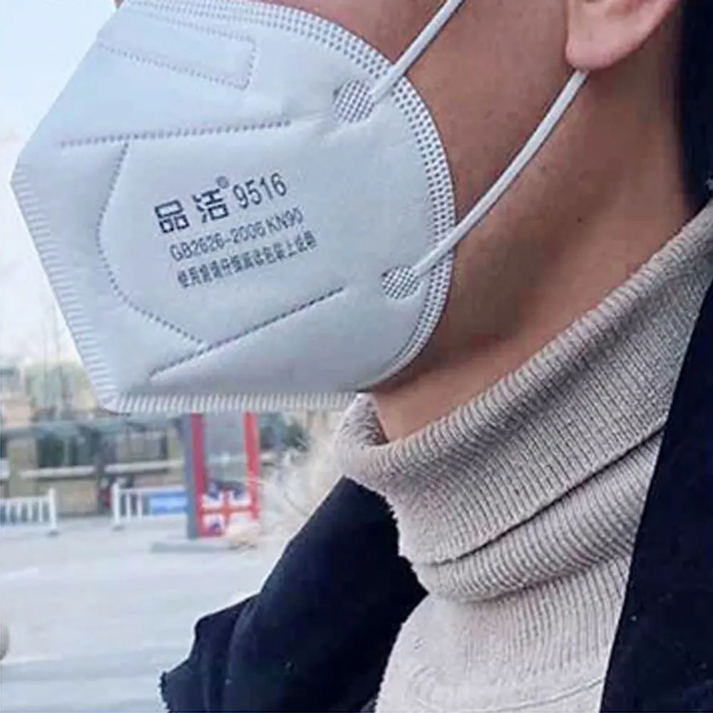 

1pc/pack Disposable Mask KN90 Face Mask 95% Filtration Non-woven Fabric Protective Masks Dust Particles Pollution Filter