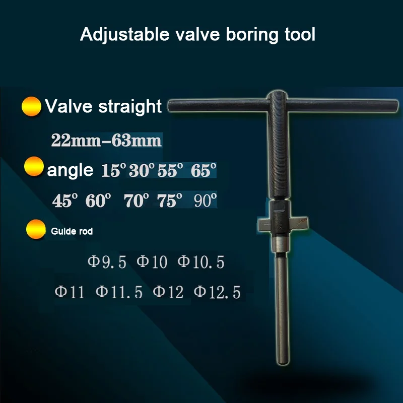 

19-piece valve reamer, adjustable reamer valve boring tool, applicable range 22 to 63mm valve repair tool