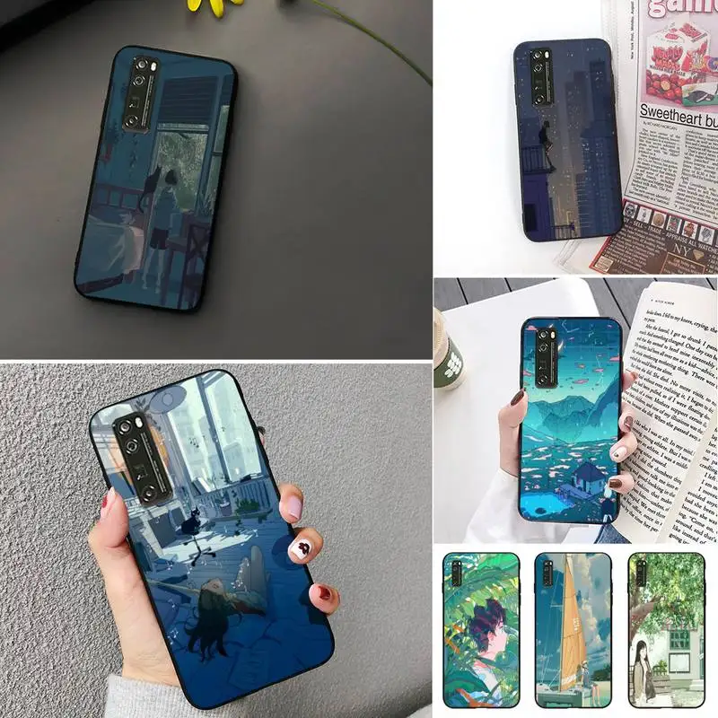 Чехол для телефона с рисунком аниме девочек чехол Huawei NOVA 2S/2PLUS/4/5/6/6SE/7/7SE/7PRO |