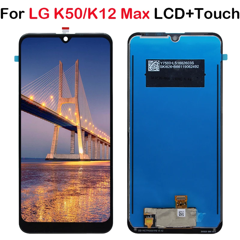 

Original 6.26'' Display For LG K50 / K12 Max LCD with Touch Screen with Frame Digitizer For LG K12 Max LCD Display Spare Parts