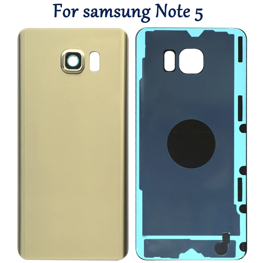 Чехол для задней крышки корпуса note5 для samsung Galaxy Note 5 N920 N920F с объективом, крышка для батареи, задняя крышка, замена стекла