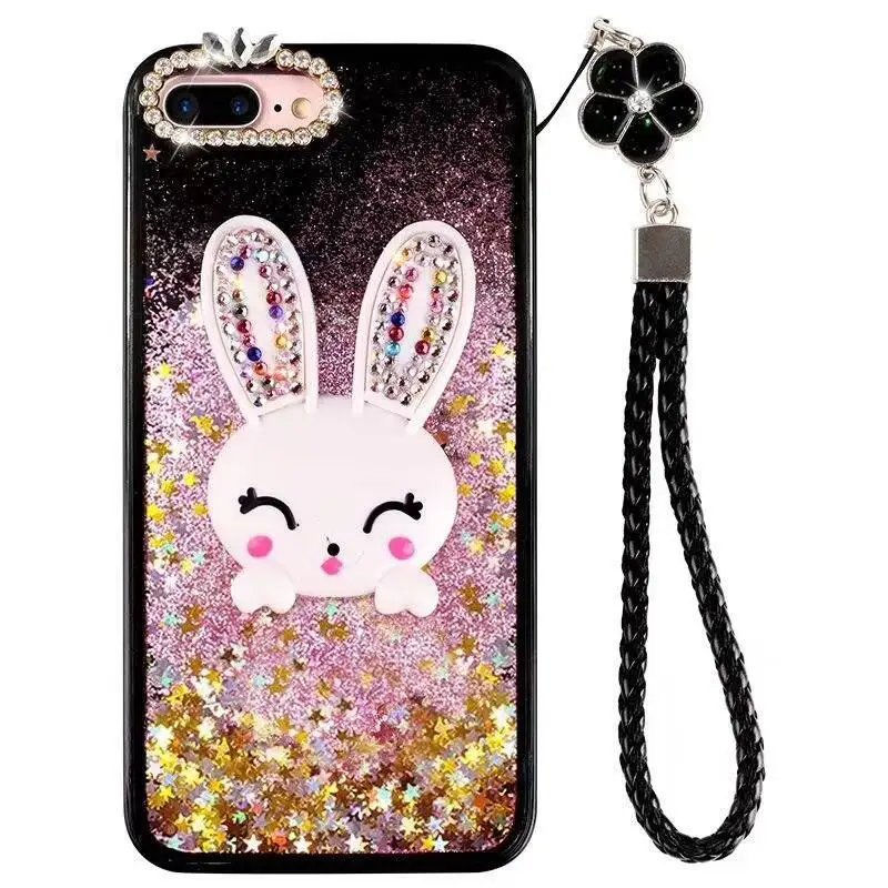 For Huawei P30 Mate 20 Pro P20 Lite Case Rabbit Bling Diamond Liquid Quicksand Cover For Huawei Honor 8X 9i 20i Nova 2S 3i 4 5