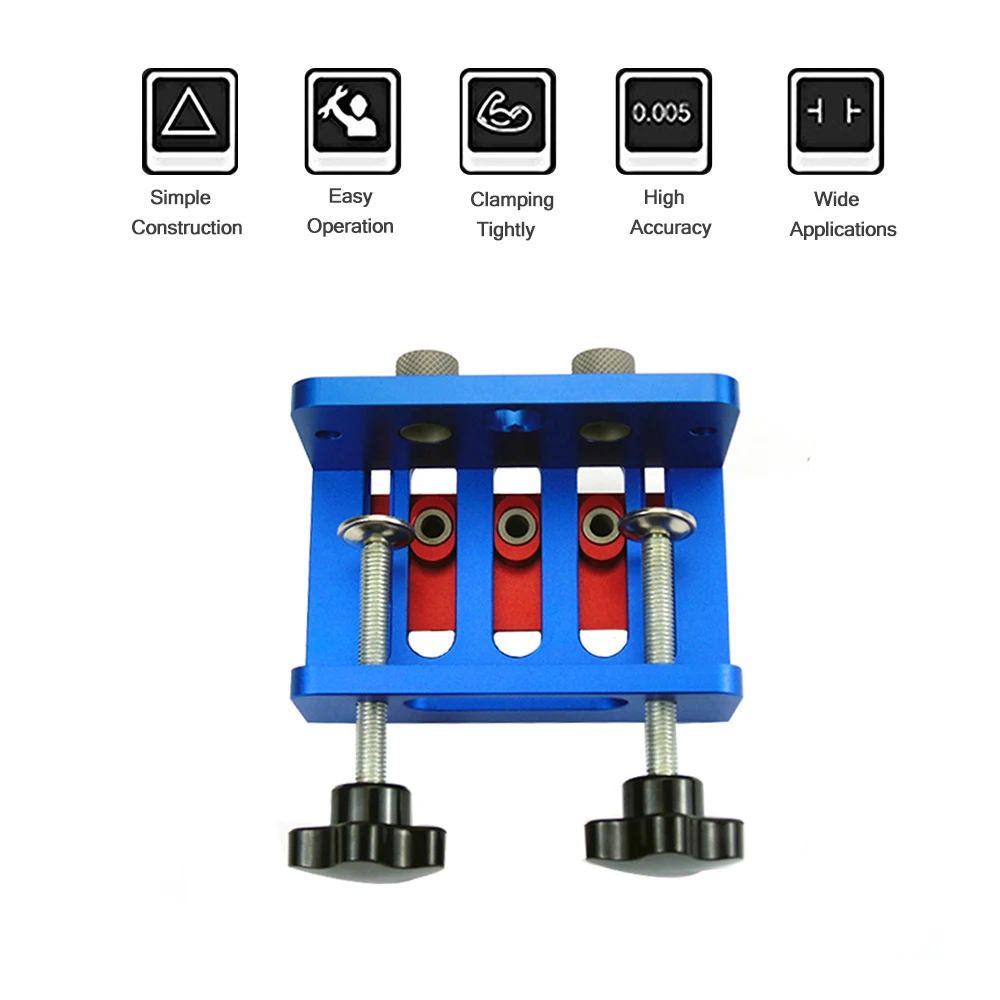 

Woodworking Dowel Jig Kit Drilling Locator 3-in-1 Hole Jig System Hole Puncher Punch Locator Doweling Jig Set