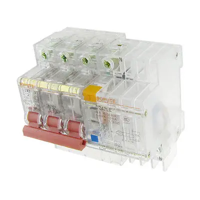 

Transparent AC 400V 32A 3 Poles 3P+N Earth Leakage Circuit Breaker