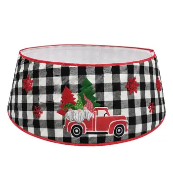 

Tree Skirt Mat Christmas Tree Apron Plaid Xmas Tree Skirt Tree Bottom Cover Xmas Tree Skirt For Home Party Xmas Tree