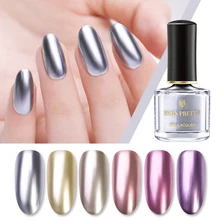 BORN красивое зеркало лак для ногтей 6 мл золотой серебряный розовый фиолетовый цвет металлический маникюрный лак для ногтей, метал