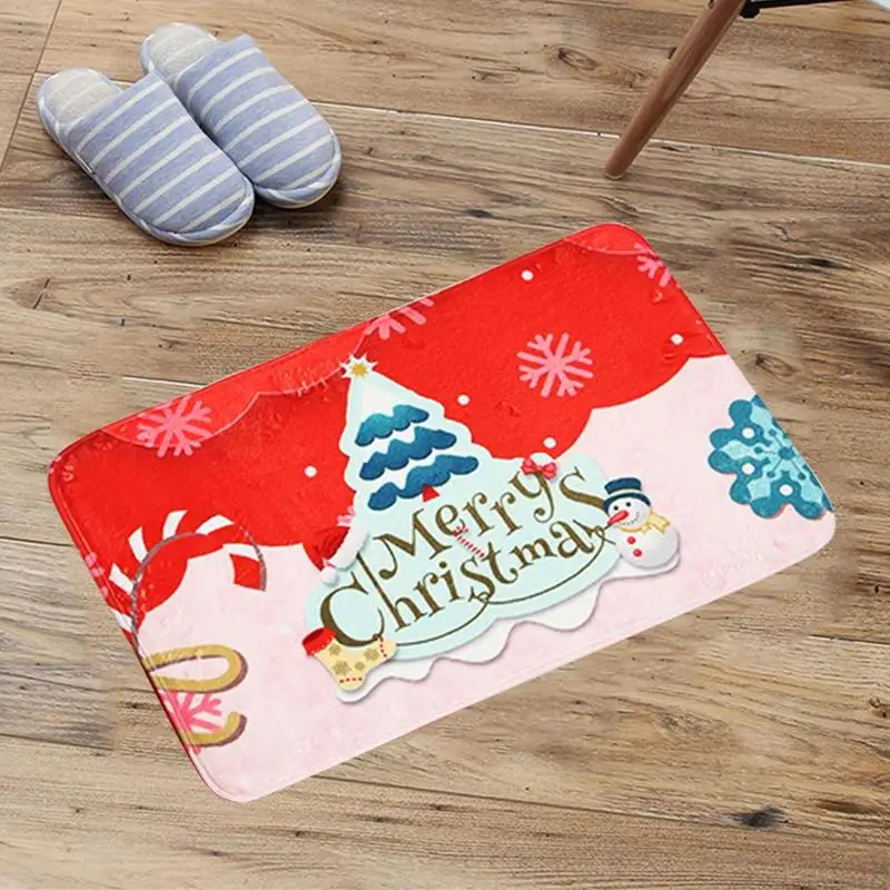 Фланелевый коврик, мультяшный милый Рождественский карнавал, дверные коврики для кухни, ванной комнаты, впитывающие Нескользящие коврики, прикроватный коврик для спальни, коврики