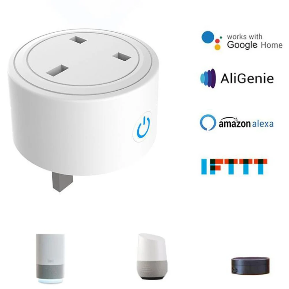 

Wifi Smart Plug Tuya Smart Socket UK Plug Compatible Alexa Google Home Mini Smart Life
