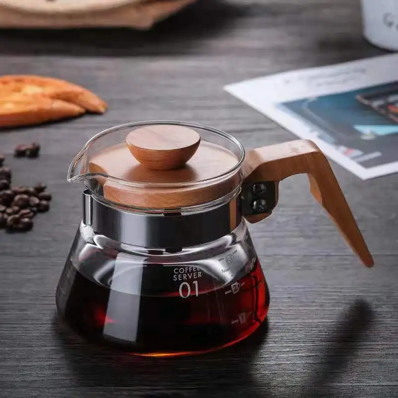 600ml HARIO Japanese style hand-washed coffee sharing pot heat-resistant glass