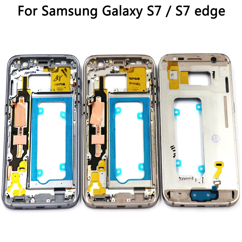 Для samsung Galaxy S7 G930/S7 edge G935 Mid ободок задняя металлическая пластина Корпус Крышка для S7/S7 Edge средняя рамка