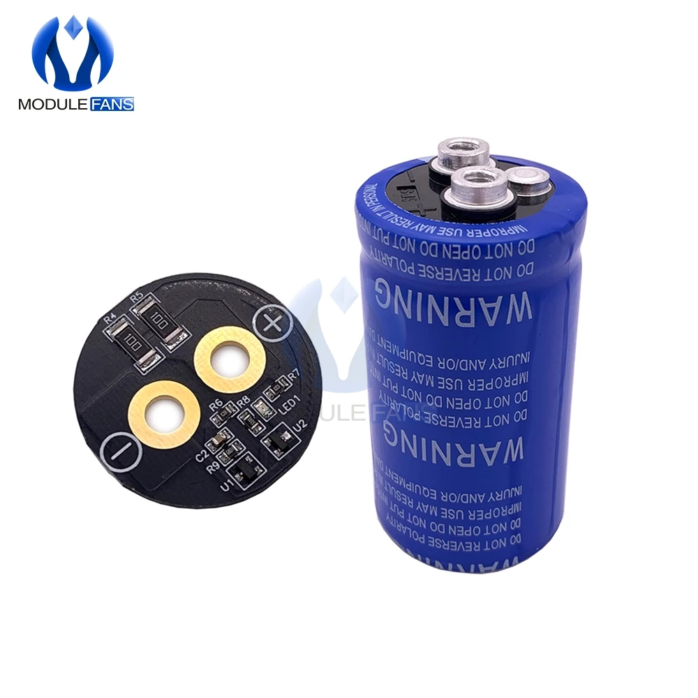

Super Farad Capacitor 2.7V 360F 35*67mm Low ESR With Balance Protection Board For Car Stereo Speaker Battery