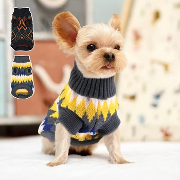 

Soft Warm Dog Sweater Classics Plaid Dog Knit Sweaters Small Medium Dogs Cats Winter Clothes Pet Clothing For Chihuahua Pug