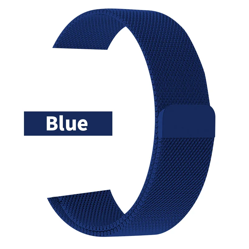 Миланская петля ремешок для часов Apple Watch серии 5 40 мм i Watch полосы 44 мм Серебряный Браслет Apple Watch 3 группа 38 мм 42 мм - Цвет ремешка: Blue