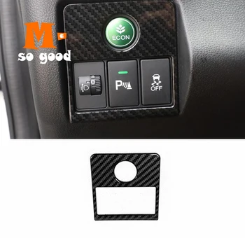 

for Honda HRV HR-V VEZEL 2015 2016 2017 Car Styling Accessories ABS Carbon Fiber Car Headlamp Adjustment Switch Panel Cover Trim