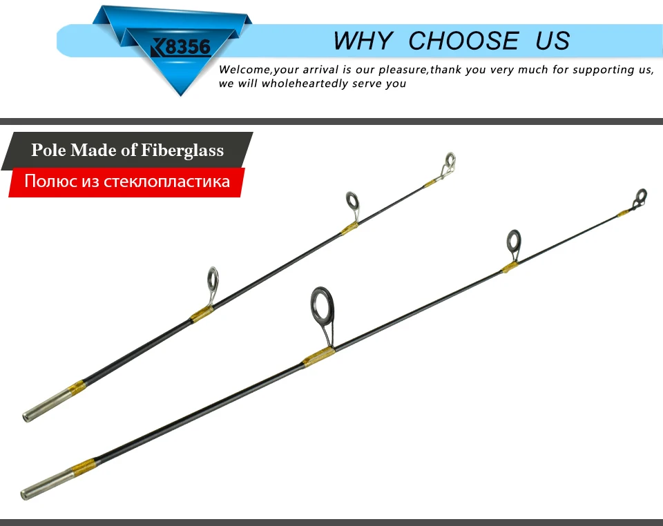 K8356 FRP Winter Ice Fishing Rod 2 Section CastingSpinning Fishing Pole Ultralight Stitching Tackle Fish Accessories 52CM 66CM (8)