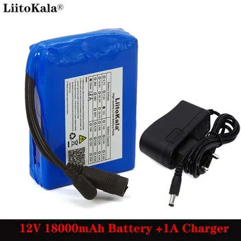 

12.6V 18000mAh Polymer lithium battery pack 12v 18ah for LED light alarm CCTV Cam Monitor DC 5.5*2.1mm + 1A Charger