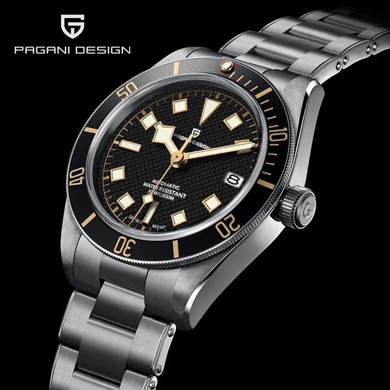 Photo Product 2021 New PAGANI DESIGN BB58 Retro Mechanical Watch For Men Brand Luxury Automatic Wrist Watch 100M Waterproof NH35A Reloj Hombre