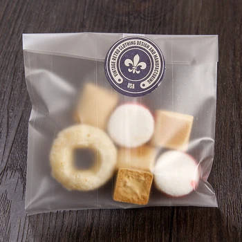 

100pcs Dessert Biscuit Bread Baking Ziplock Bag Handmade Soap Packaging Bag PartyWedding Supplies Diy Supplies(Without stickers)