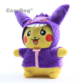 

Doll Pikachu Mega Gengar Costume Pikazard Pikachu Plush Toys Soft Doll 11'' 28 cm Gift