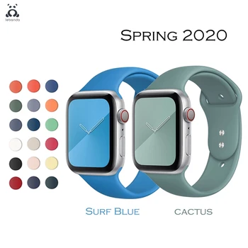 

Lebanda Sport band for Apple Watch 5/4/3/2/1 strap for iWatch 40 44mm Silicone band soft breathable replacement 38/42/40/44mm