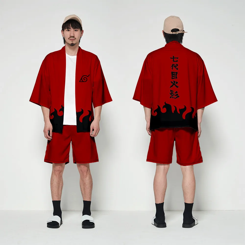 Аниме костюмы для косплея Наруто халат одежда Uzumaki Akatsuki халат Харуно Сакура костюм мужской короткий рукав пальто верхняя одежда