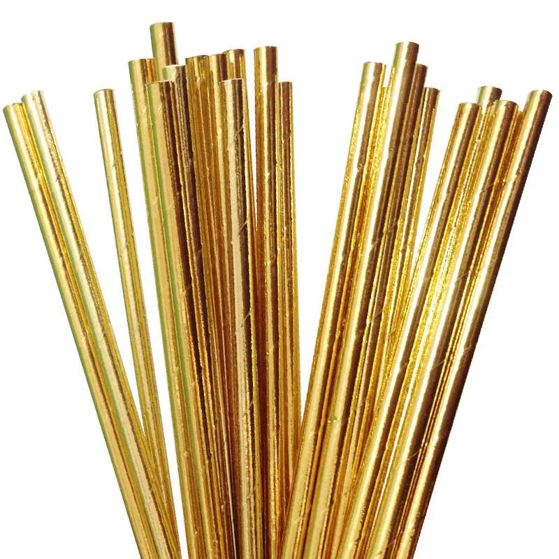 75pcs-lot-Plain-star-Polka-dots-Strip-Foil-Paper-straws-Metallic-Gold-and-silver-Paper-Drinking (6)