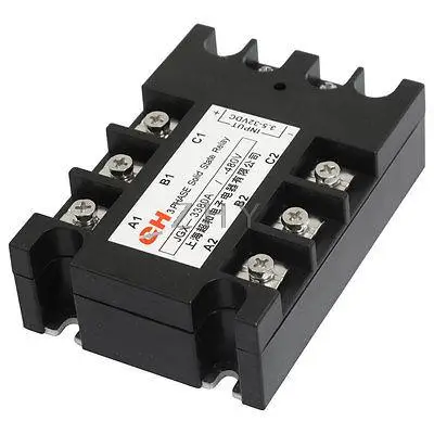 

DC to AC 3 Phase SSR Solid State Relay 3.5-32VDC 9-30mA 480VAC 80A