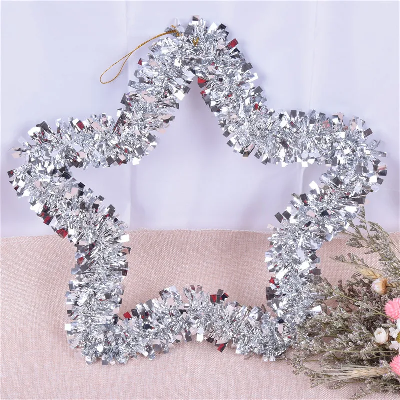 thumbnail image 1 of Adornos navideños de estrella de cinco puntas de PVC de 30 cm, suministros decorativos para fiestas, guirnalda de estrellas para árbol de Navidad, colgante de regalo, 1 of 5