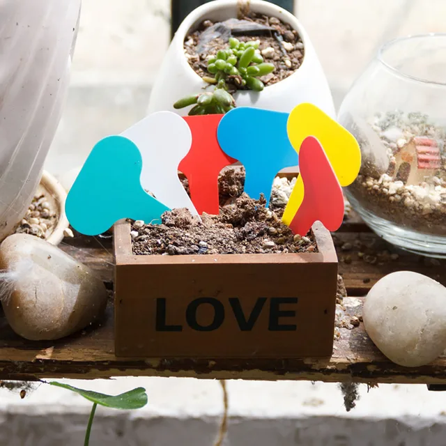 100Db Növényi Jelölők T Alakkerti Címkék Kertészeti Pvc Műanyag Növények Óvoda Bonsai Zamatos Osztályozási Kártya - Image 5
